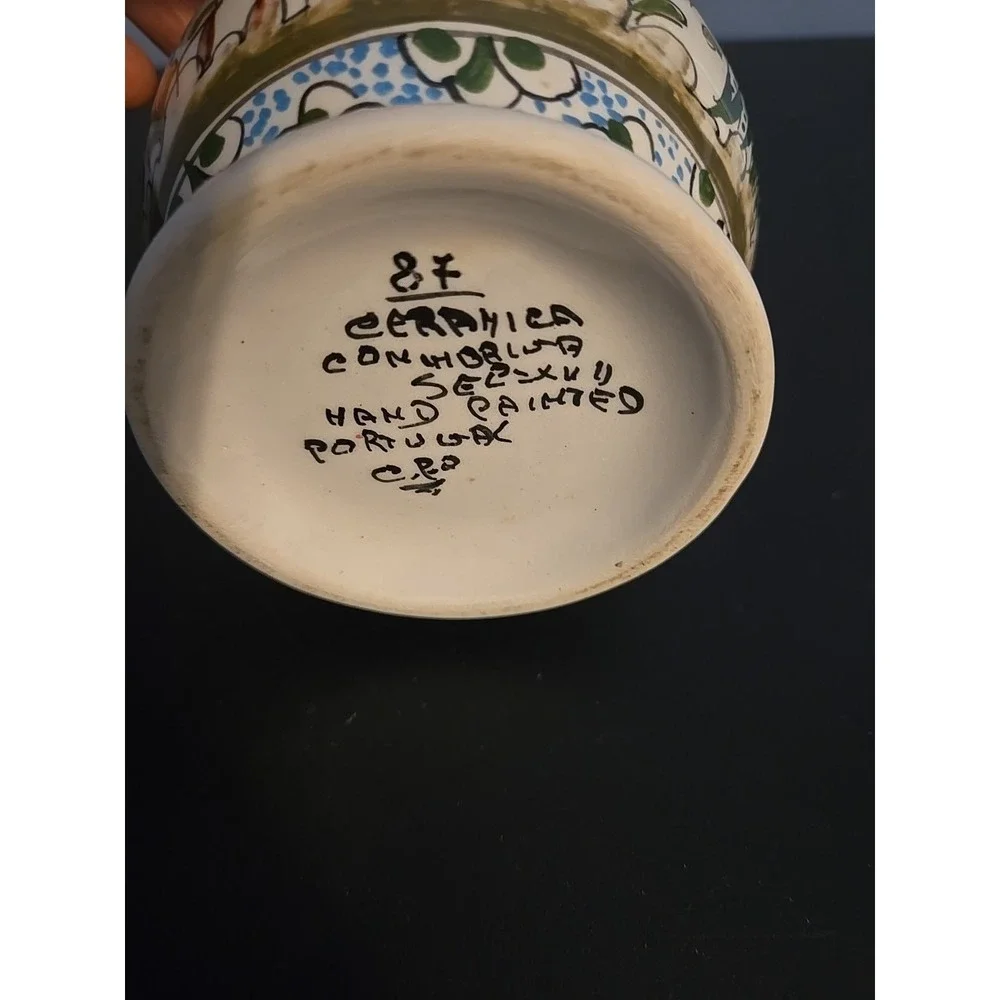 Vintage Ceramica Conimbriga Portugal Birds Flowers Rabit ‎ 8